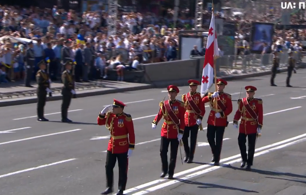 Units From Ten NATO Countries And Javelins In Military Parade On