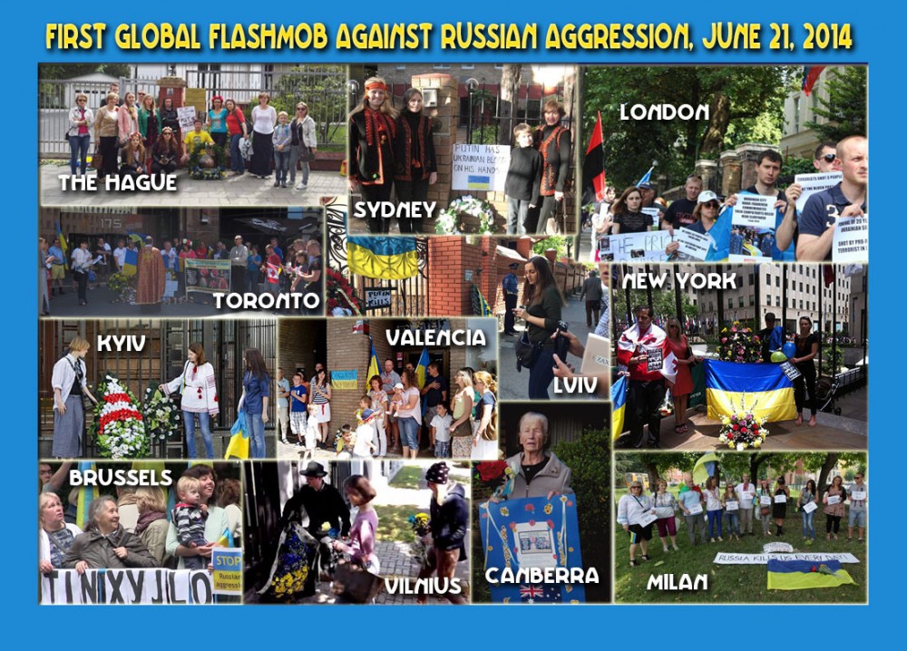 On June 21, Ukrainian supporters all over the world brought funeral wreaths to Russian embassies
