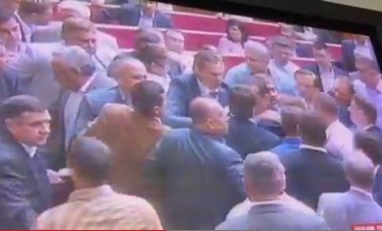 Members of the Parliament fought in the Verkhovna Rada