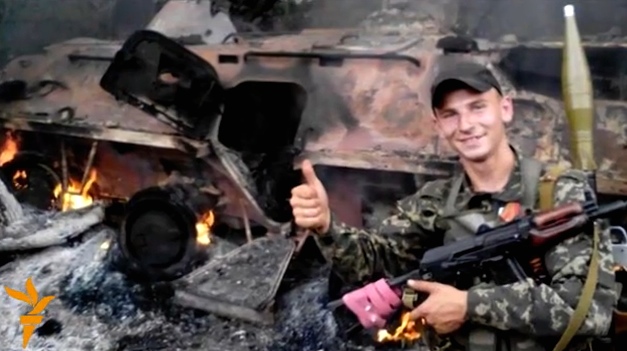 A soldier of the Russian occupation force in Ukraine