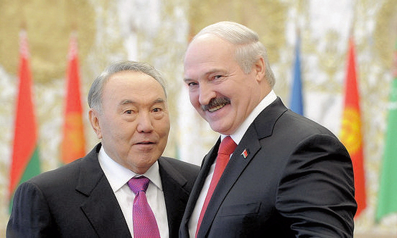 Lukashenko and Nazarbayev discuss Minsk meeting