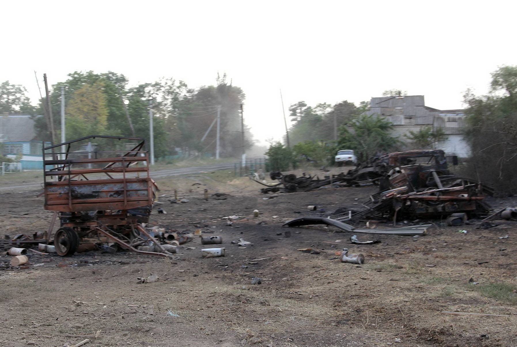 Stepanivka completely destroyed by Russian ‘Grad’ rockets ~~