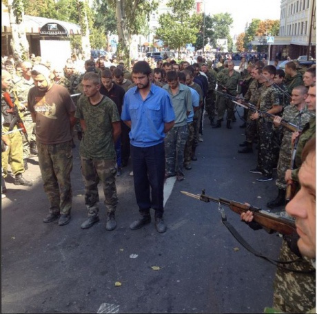 Terrorists march Ukrainian POWs through “corridor of shame” in Donetsk ~~