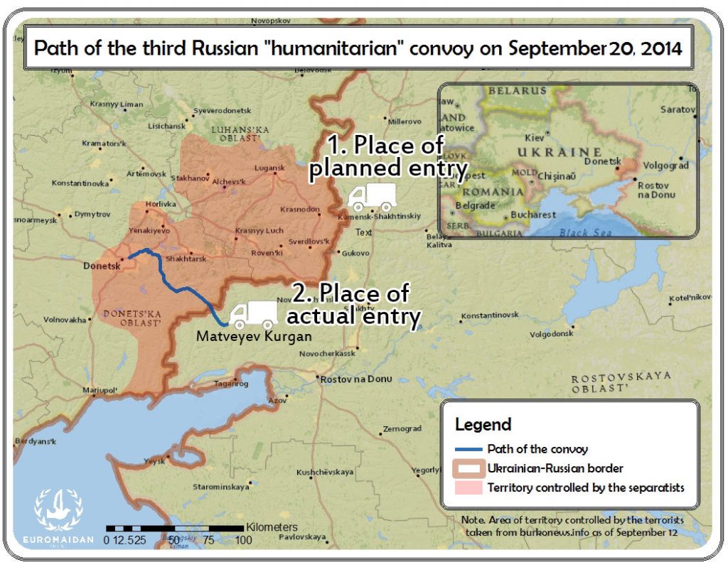 Russia's 3rd humanitarian convoy enters Donetsk instead of Luhansk as ...