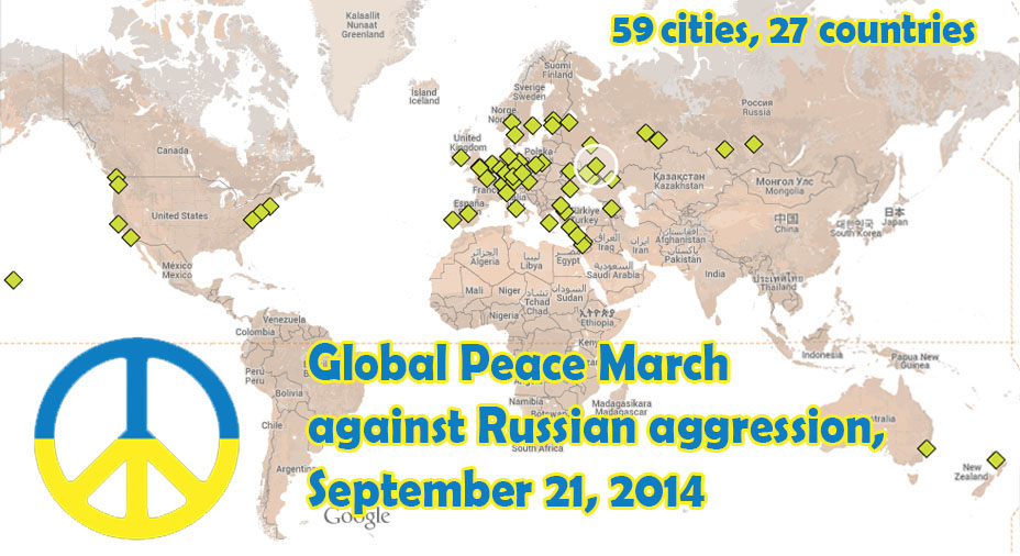 March against Russia’s war in Ukraine goes global on Peace Day, September 21, 2014
