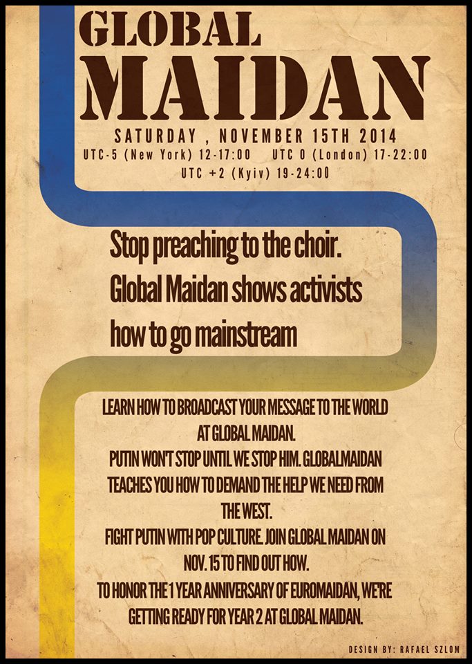 Watch Global Maidan conference live in English or Ukrainian on November 15 ~~