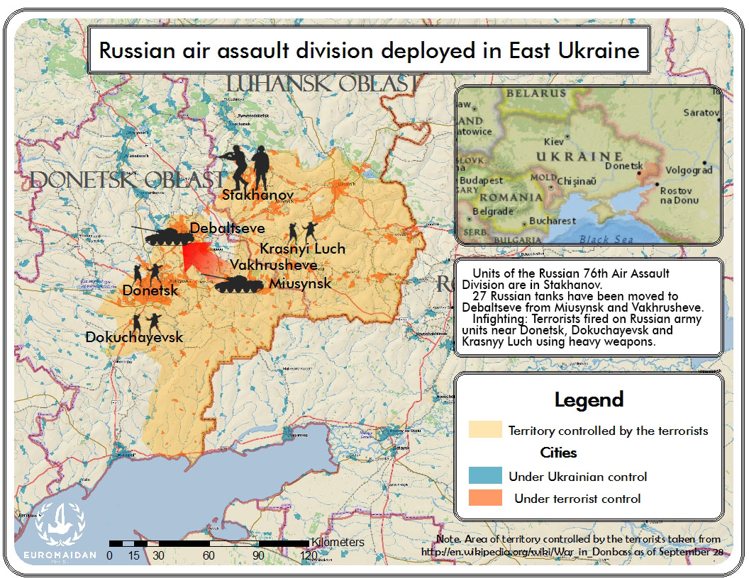 Dmitry Tymchuk: units of Russian air assault division deployed in east Ukraine