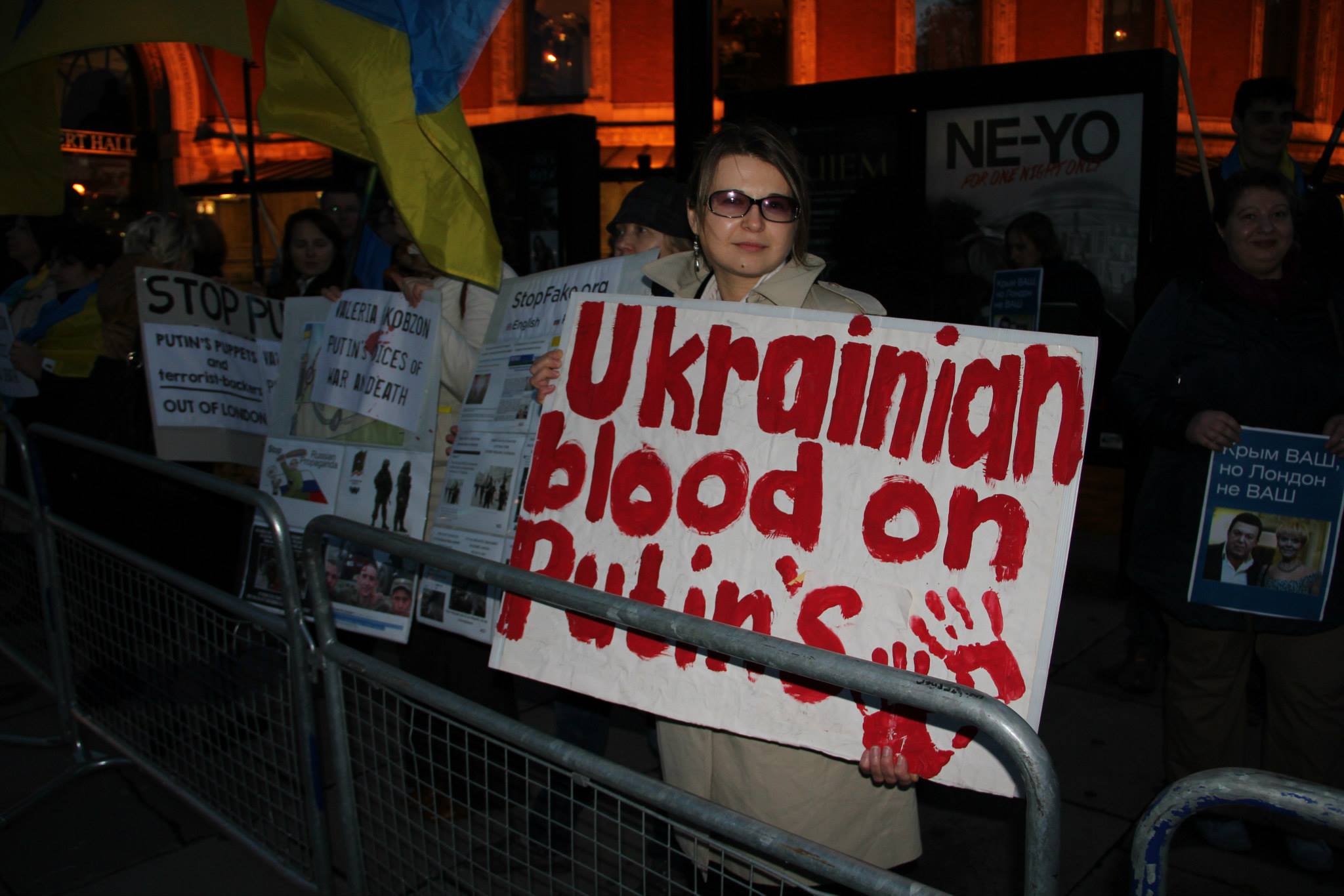 Protest at Royal Albert Hall against Putin’s propagandists and terrorist backers Kobzon and Valeria