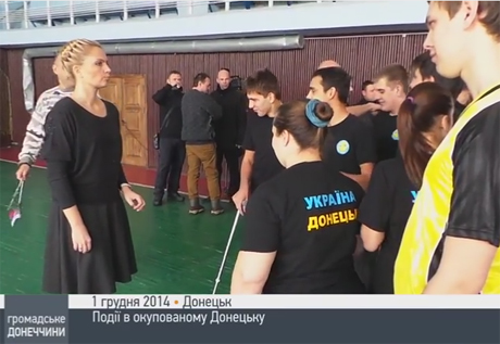 Donetsk youth wore pro Ukrainian T shirts for meeting with leaders of the “DNR”