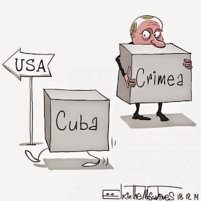 Cuba and Putin. Political cartoon by Yelkin