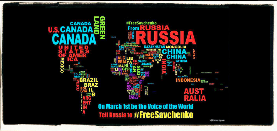 1 March 2015 – #FreeSavchenko day. Clickable tweets here