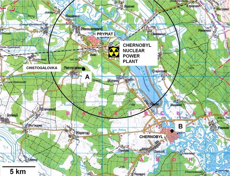Карта чернобыля на украине