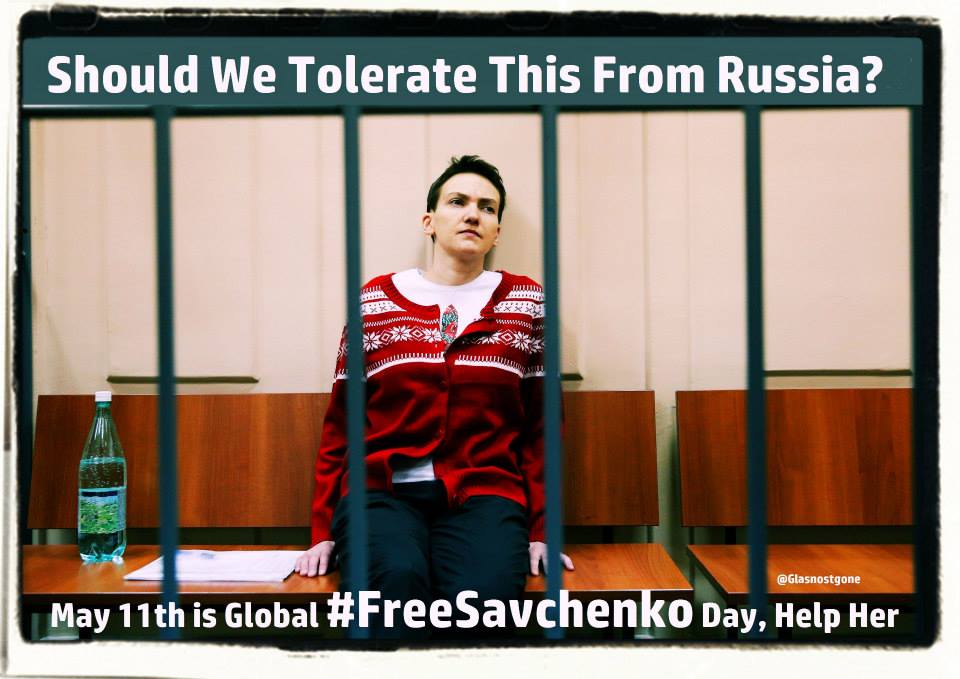 #FreeSavchenko twitter storm on May 11, Nadiya’s birthday – clickable tweets here