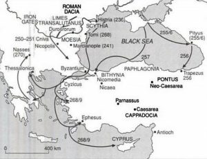 Gothic Invasions in the 3rd Century. Image: Wikipedia