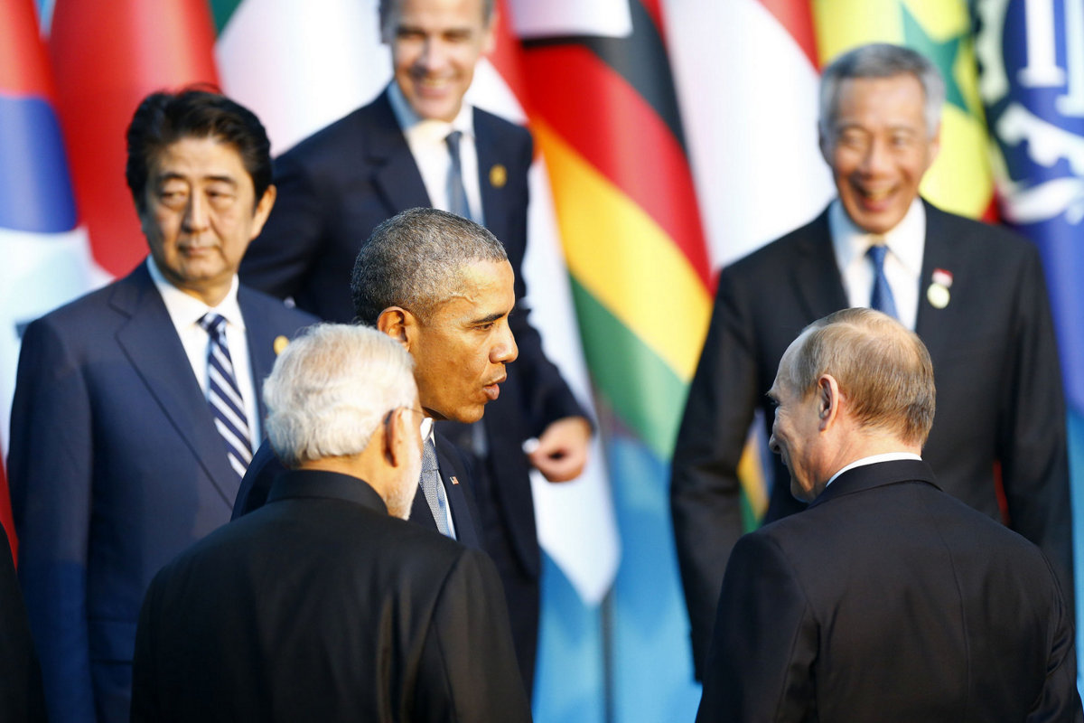 World leaders at G20 meeting in Antalya, Turkey, November 2015 (Image: Mehmet Ali Ozcan/Anadolu)