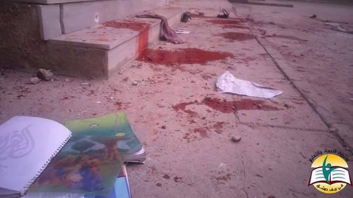 A Russian massacre of Syrian school children. Damascus, Syria, December 2015. (Image: Social media)