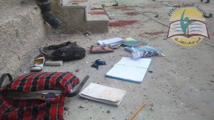 A Russian massacre of Syrian school children. Damascus, Syria, December 2015. (Image: Social media)