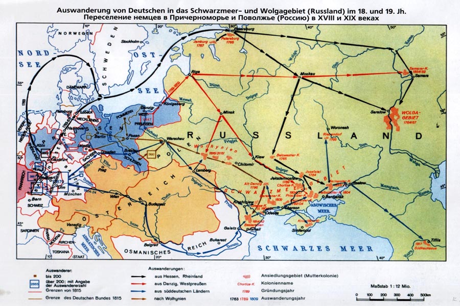 Russian tzars encouraged the immigration of Germans to the Russian Empire in XVIII-XIX centuries (Image: rusdeutsch.ru)