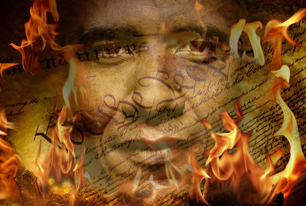 Obama flames
