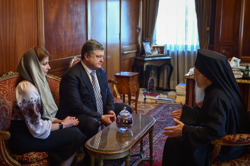 Poroshenko meets with the Patriarch of Constantinople