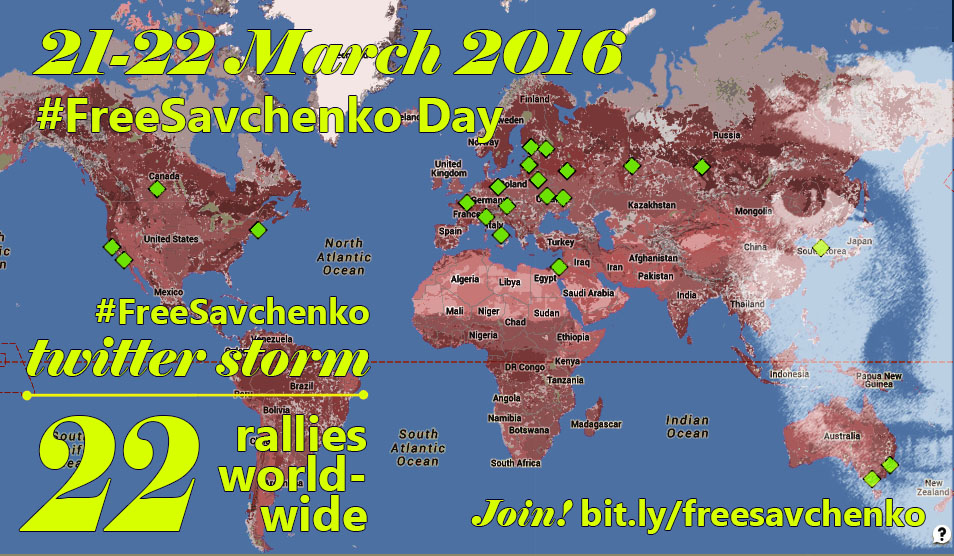 On March 21 22, help #FreeSavchenko. Clickable tweets here