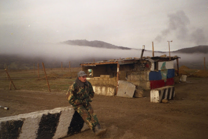 Dmitriy Florin, Russia's OMON member, during an operation in Chechnya, 2001. Photo from Florin's archive.