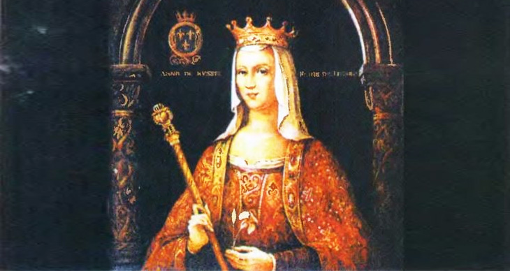 Queen Anna of Kyiv as pictured on a medieval French miniature