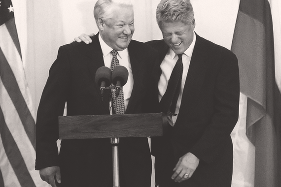 Boris Yeltsin and Bill Clinton. Yeltsin's policies of the early 1990s reflected the Russian society's desire for closer relationship with the West. (Image: AFP)
