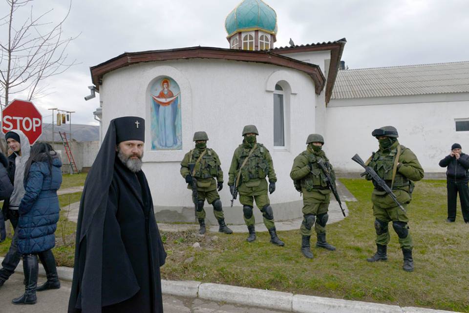The Orthodox church in Perevalne belonging to the Kyiv Patriarchate was seized by the Russian occupation force on 1 June 2014