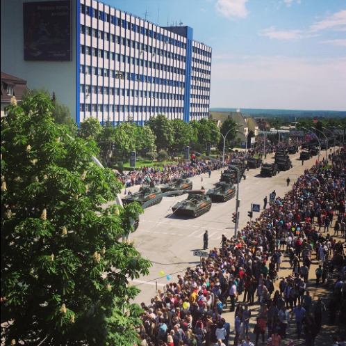 Occupied Donbas holds military parade with weapons banned under Minsk agreement