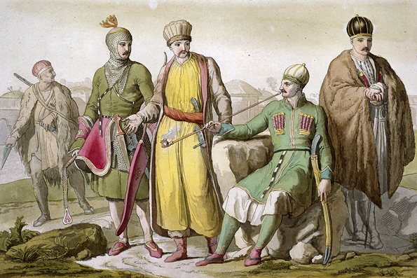 Circassians in Typical Dress by A. Biasoli from a book by Giulio Ferrario published in the early 1800s (Image: Corbis)