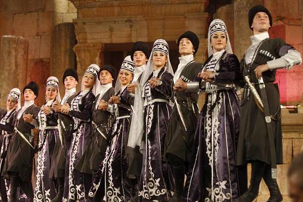 Circassian dancers from Jordan. The country is home to an influential slice of the Circassian diaspora (Image: Reuters)