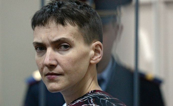 Nadiya Savchenko far into one of her hunger strikes while in Russian prison