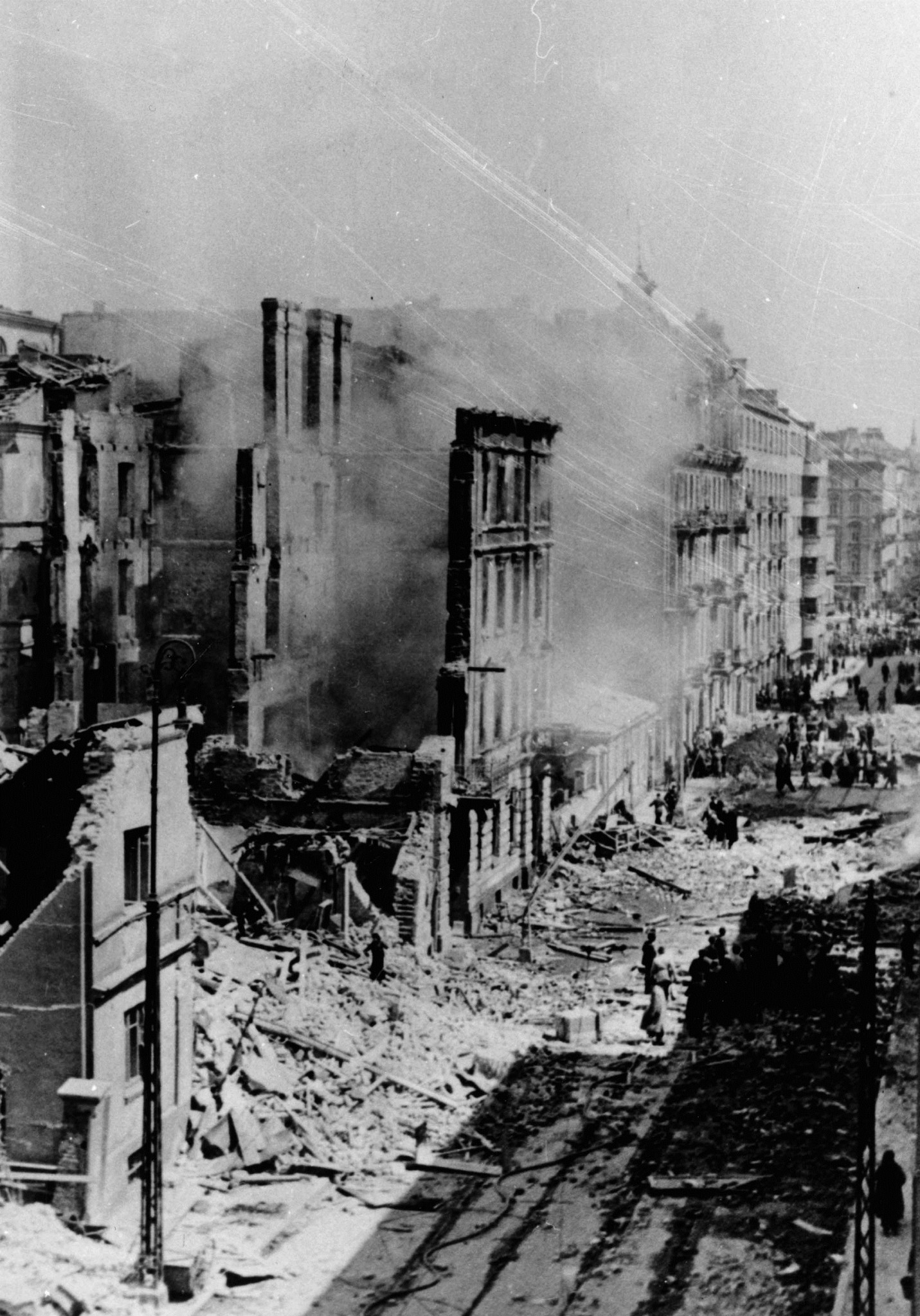 Polish capital city Warsaw after German bombings, Sept. 28, 1939