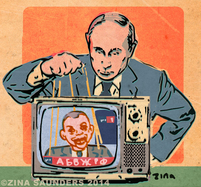Putin The Puppet Master (Image: Zina Saunders)