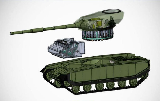 Drawings of new Ukrainian main battle tank "T-Rex" (Image: gazeta.ua)