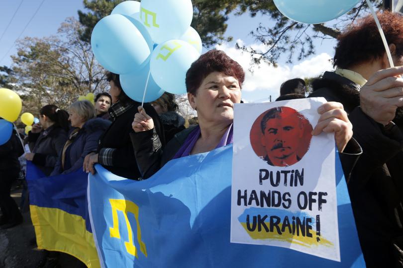 Rally in the Crimean town of Bakhchisaray, March 5, 2014