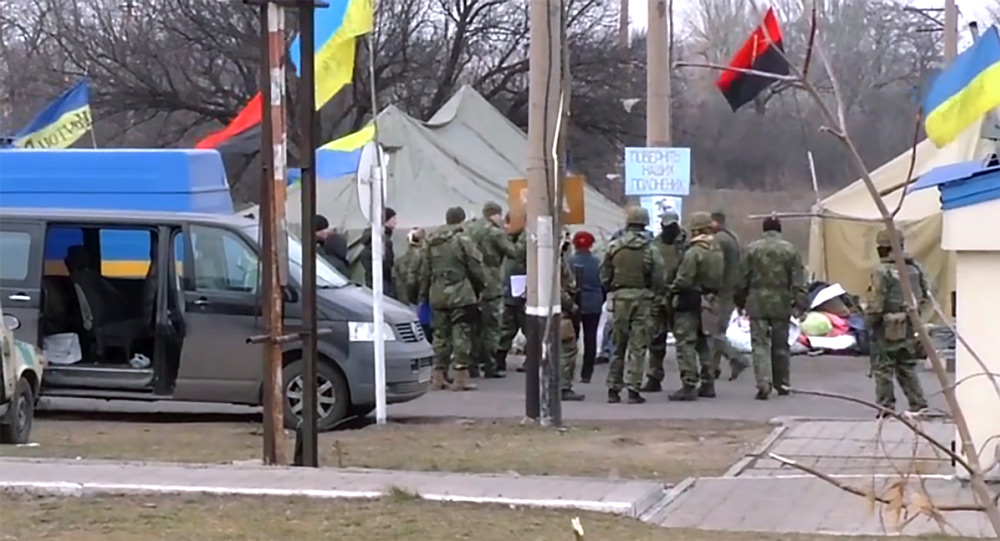 Ukrainian police detain 45 amid crackdown on trade blockade with Russian backed “republics”