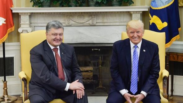 Poroshenko holds first meeting with Trump as U.S. rolls out new sanctions against Russia
