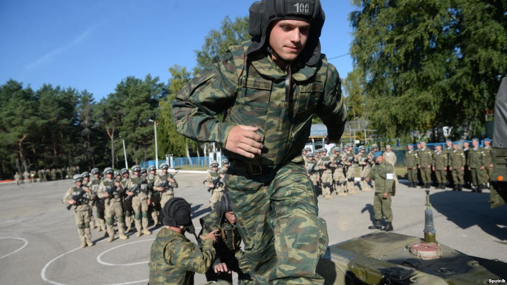 Russian military exercises in the Pskov region bordering Estonia. August 2015