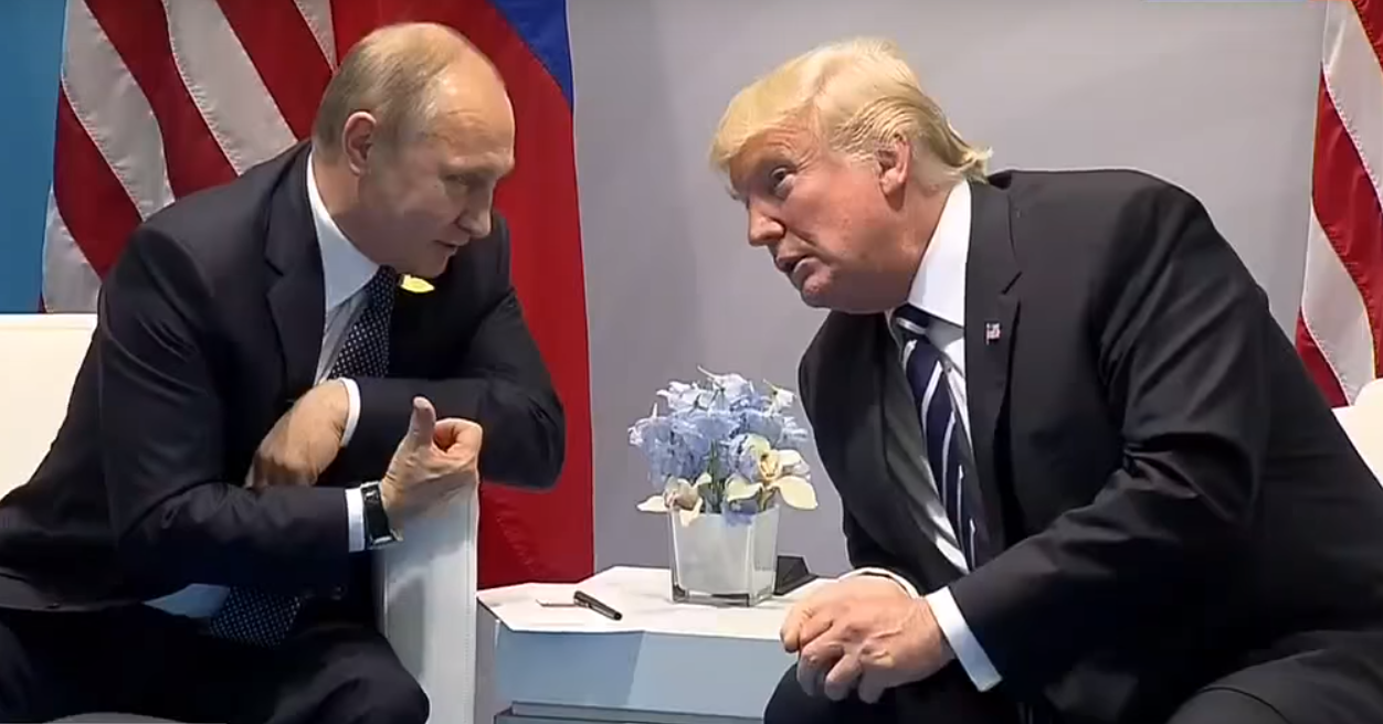 A meeting between Vladimir Putin and US President Donald Trump took place on the sidelines of the G20 summit on July 7, 2017. (Image: screen capture)