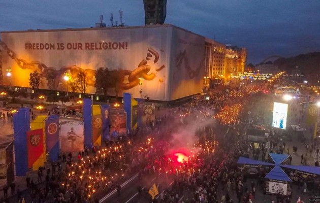 Nationalists march on 75th anniversary of Ukrainian Insurgent Army | Photos ~~