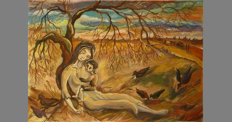 Holodomor (Ukrainian famine-genocide 1932-1933) painting by Nina Marchenko