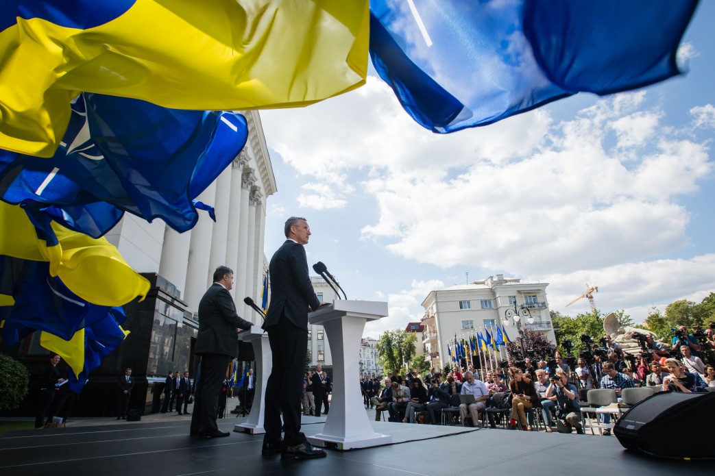 NATO officially gives Ukraine aspiring member status; membership action plan is next ambition