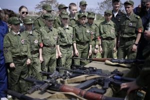 Russian military instructors train local troops of Putin's children "army" to use combat weapons in occupied Crimea. The Russian Defense Ministry founded Yunarmia ("Youth Army") troops for children aged from 8 to 18 years old across Russia and Russia-occupied territories in 2016, two years after Russia's anschluss of the Ukrainian peninsula. Photo: social media