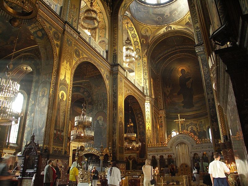 Interior, St. Volodymyr's Cathedral, Kiev on 2 July 2006. (Image: Robert Broadie via Wikimedia)