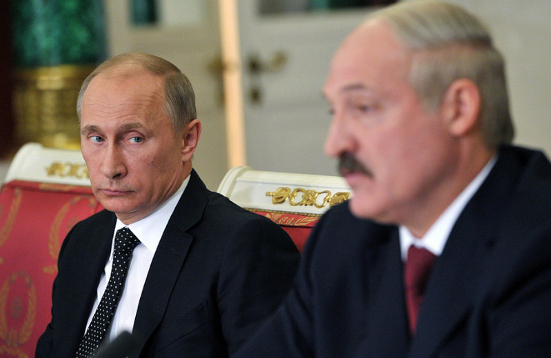 Vladimir Putin and Alyaksandr Lukashenka