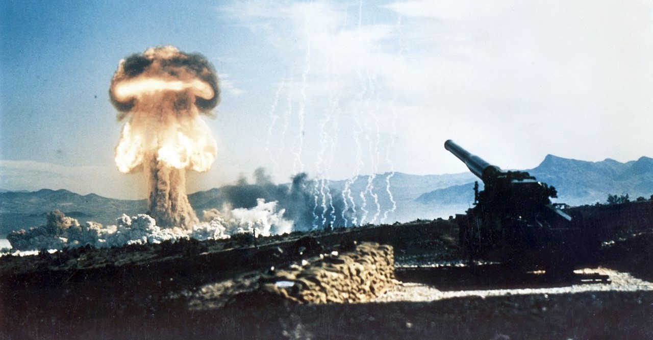 History's first test of a tactical nuclear weapon using artillery as a delivery mechanism was conducted by the United States in 1953. The Grable Event, a part of Operation Upshot-Knothole, was a 15-kiloton nuclear charge fired from a 280-mm artillery gun on May 25, 1953 at the Nevada Proving Grounds. (Photo: Wikimedia Commons)