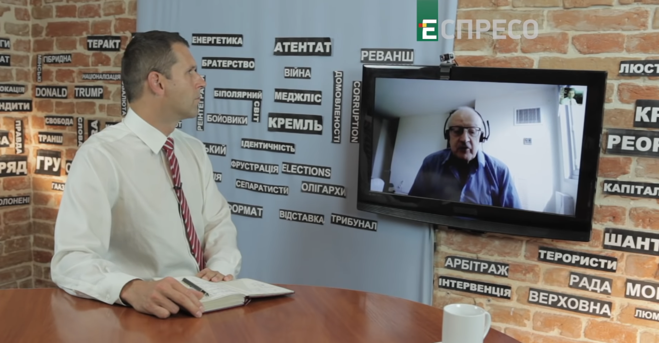 Russian political analyst Andrey Piontkovsky in EspresoTV program Studio West with Antin Borkovskyi, September 7, 2019 (Photo: screen capture)
