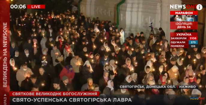 130,000 Ukrainians come to church for Easter as Moscow Patriarchate ignores COVID 19 quarantine